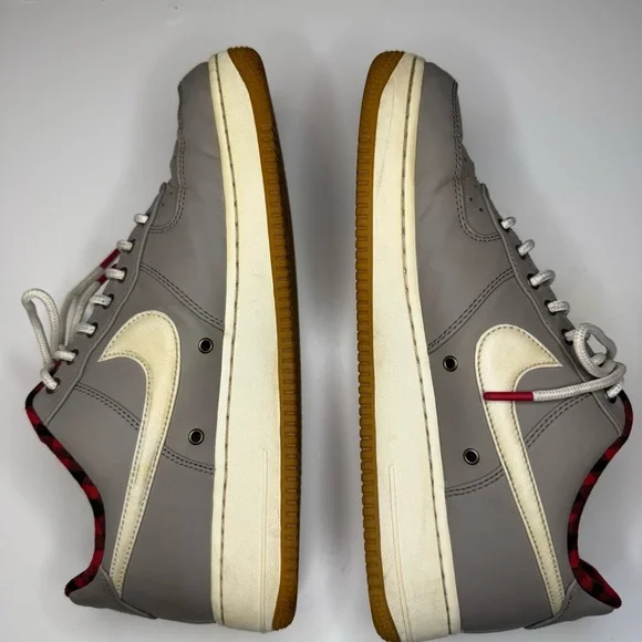 Nike Air Force 1 Low '07 LV8 Light Taupe with Buffalo Check Size Mens 12 - Picture 6 of 10